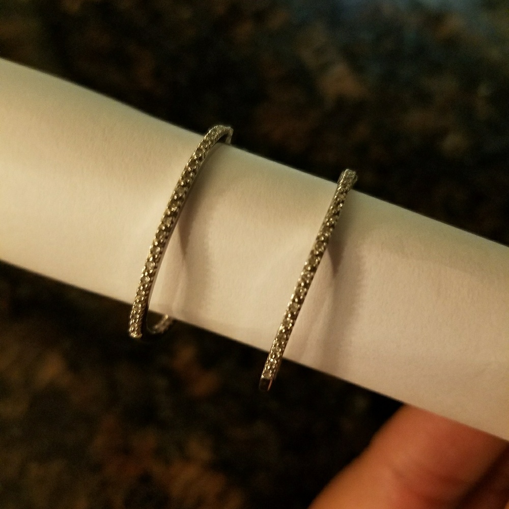 Diamond Hoop Earrings